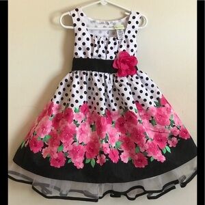 Rare Vintage Polka Dot Flower Dress